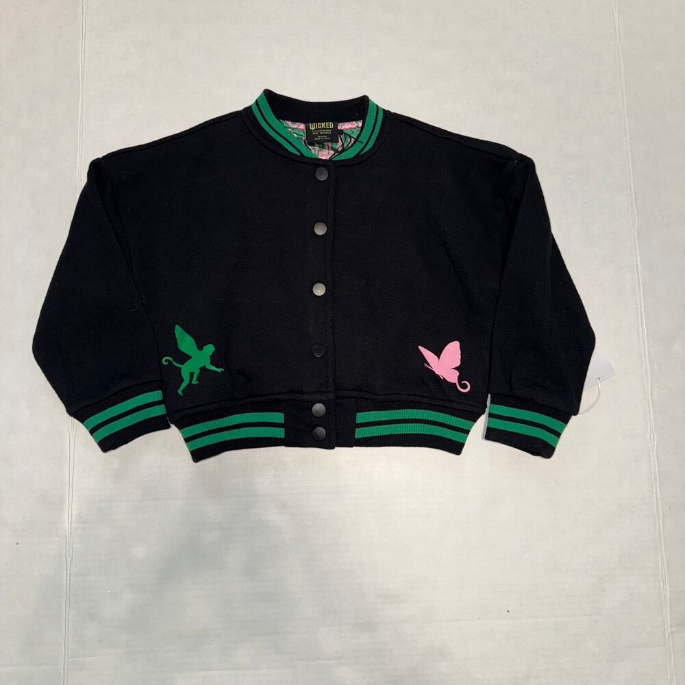 Wicked Themed Girls XS Bomber Jacket School Fall Movie Lightweight‎ Cozy Soft
